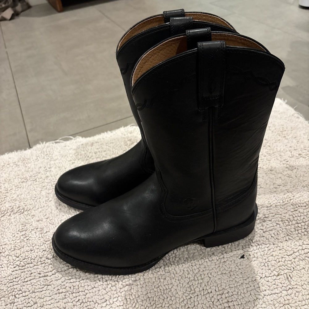 Ariat Black Cowboy Western Boots Classic Leather